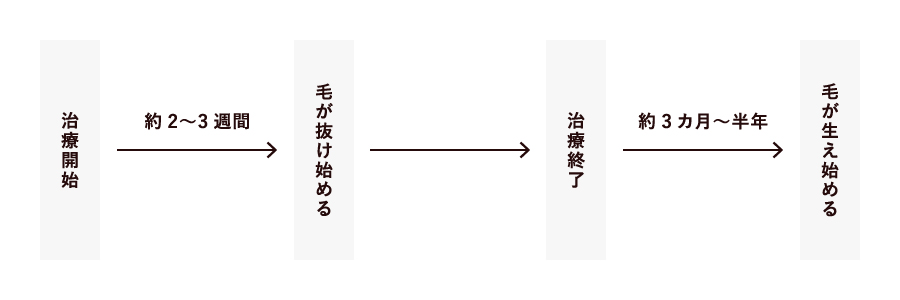 治療による脱毛時期
