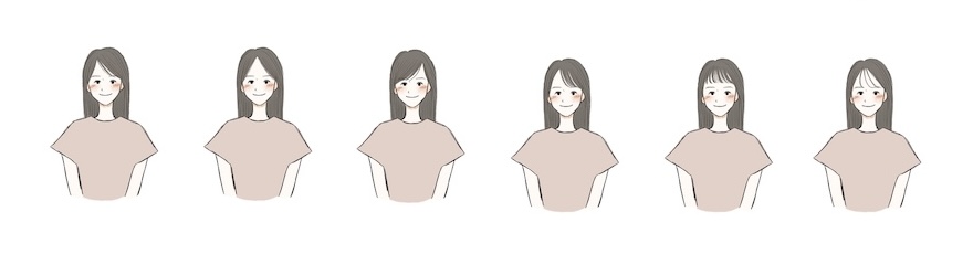 女性のヘアスタイル